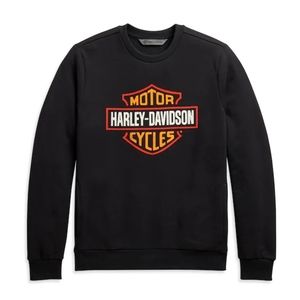Harley Davidson Fleece Lined Crewneck Pullover